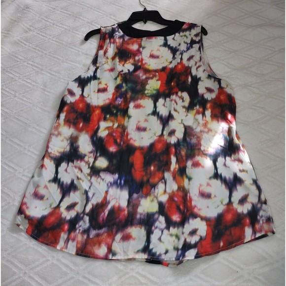 Lane Bryant Blouse Size 20 Excellent Condition, polyester pretty blouse sleevele - Picture 3 of 4